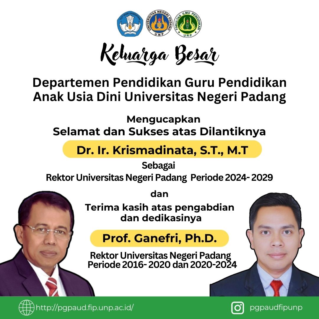 Selamat Datang Rektor Baru UNP : Dr. Ir. Krismadinata, S.T., M.T